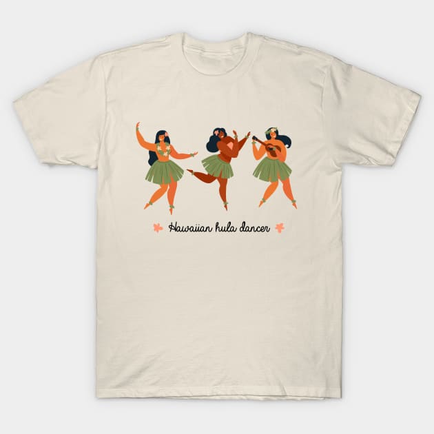 Hawaii Girls Dancing Hula T-Shirt by TomCage